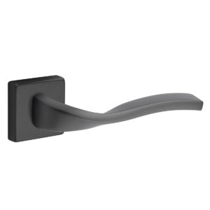 VIPER fekete négyzetrozettás beltéri ajtó kilincs