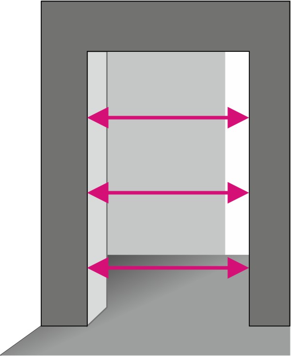 Ajtómérés - Falnyílás szélessége