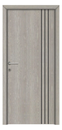 Trója III fekete fémintarziás dekorfóliás beltéri ajtó