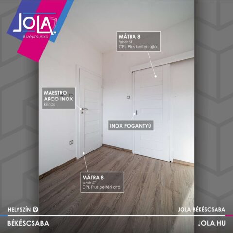 CPL Plus Mátra 8 beltéri ajtó fehér ST és Maestro Arco Inox kilincs Békéscsabán