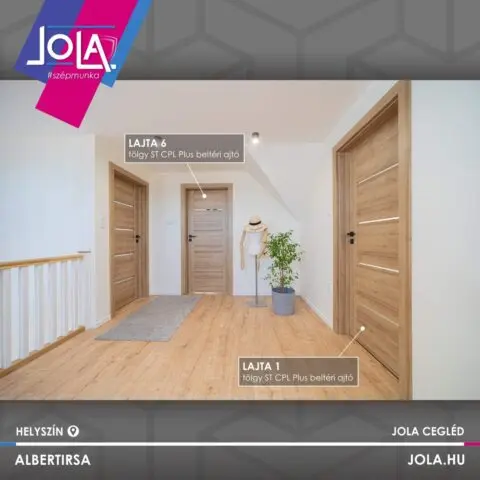 CPL Plus Lajta 1 és 6 beltéri ajtók Albertirsán, tölgy színben, fekete kilinccsel