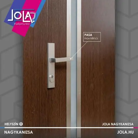 PASA inox kilincs barna ajtón, Nagykanizsa
