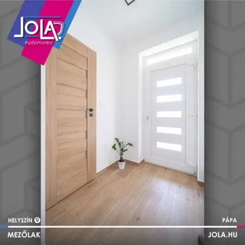 CPL Plus Mátra 8 beltéri ajtó prémium tölgy, klasszikus fekete Ibiza kilinccsel, Mezőlakon beépítve