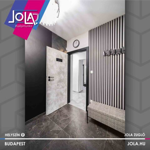 Alföld CPL Plus beltéri ajtók szürke juhar, beton fóliával, fekete tokban, Budapest