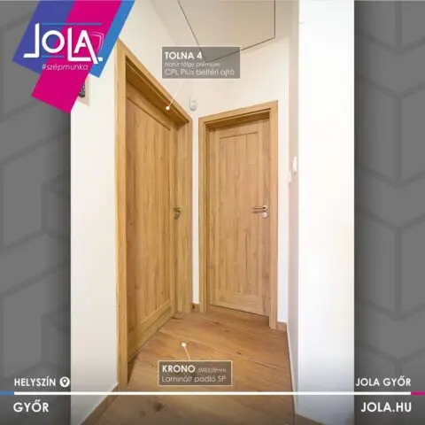 CPL Plus Tolna 4 beltéri ajtó és Krono tölgy padló Győrben