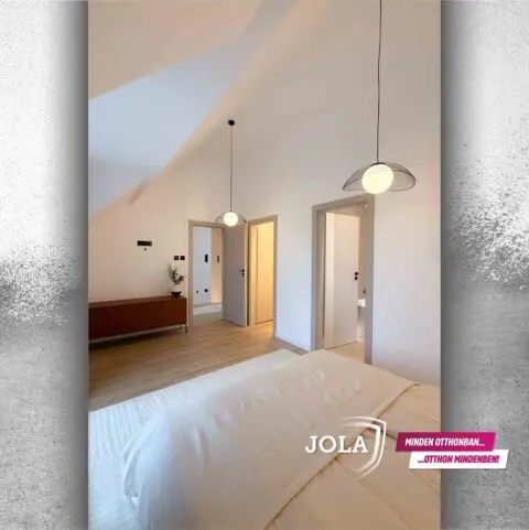 CPL Plus Alföld beltéri ajtó cappuccino színben, Velence, modern hálószoba belsőépítész fotóval