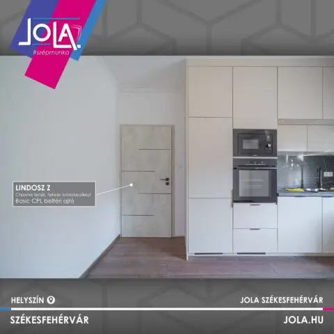 Lindosz Z CPL beltéri ajtó chromix fehér színben, fekete intarziával, Székesfehérvár