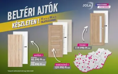 KÉSZLETES BELTÉRI AJTÓK AKCIÓJA!