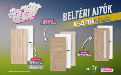 KÉSZLETES BELTÉRI AJTÓK AKCIÓJA!