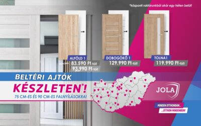 KÉSZLETES BELTÉRI AJTÓK AKCIÓJA!