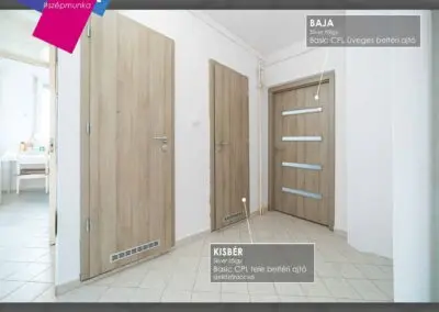 Basic CPL Baja és Kisbér beltéri ajtók szellőzőráccsal Győrben, JOLA Győr.