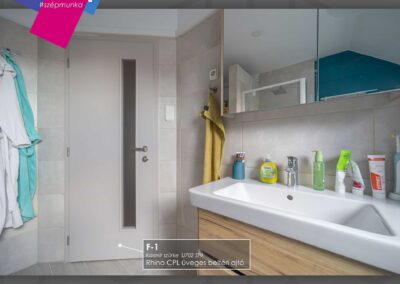 Rhino CPL F-1 üveges beltéri ajtó kasmír szürke színben, Sopron