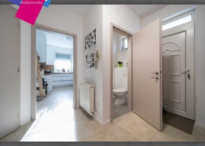 Rhino CPL A-1 és F-1 beltéri ajtó kasmír szürke, soproni otthonban