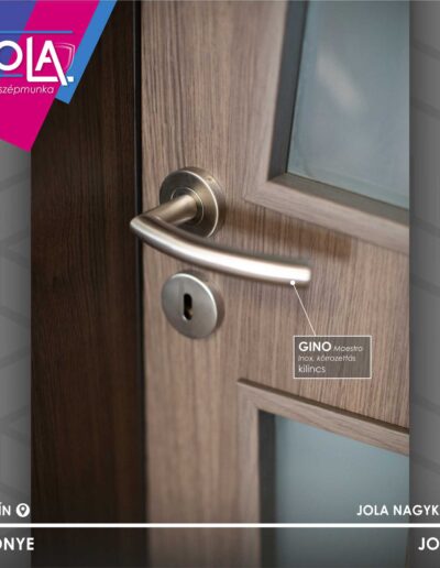 Basic CPL Komárom beltéri ajtó antracit tölgy színben, Gino Maestro kilinccsel, Böhönye