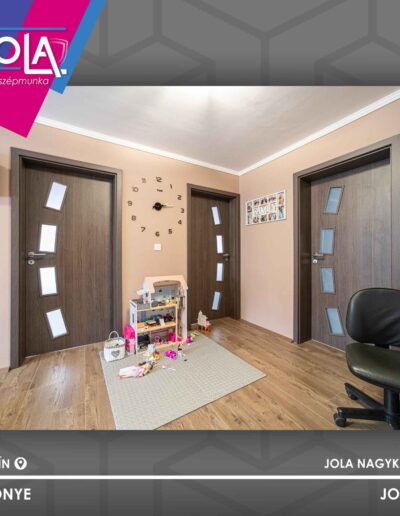 Basic CPL Komárom beltéri ajtó antracit tölgy színű, Böhönye, modern enteriőr