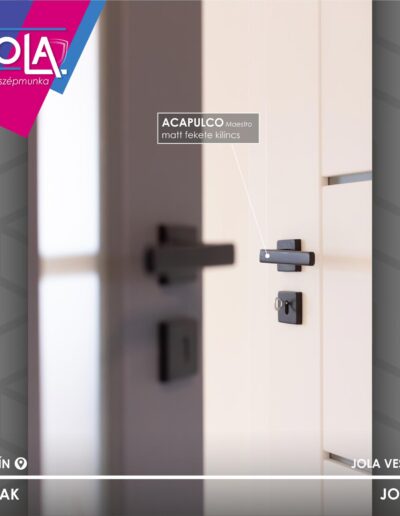 CPL Plus beltéri ajtók Acapulco Maestro matt fekete kilinccel Csopakon