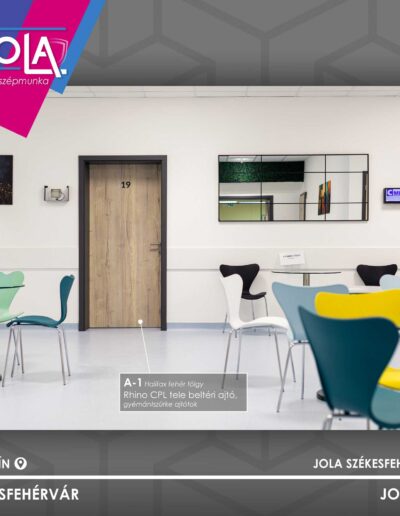 Rhino-Atvyn A-1 Halifax fehér tölgy beltéri ajtó gyémántszürke tokkal, Székesfehérvár