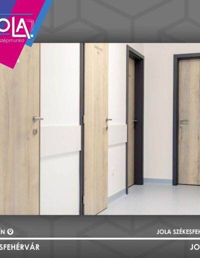 Rhino-Atvyn A-1 beltéri ajtó halifax fehér tölgyből, gyémántszürke tokkal Székesfehérvár