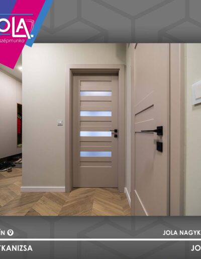 Rhino beltéri ajtók gyémánt szürke és kasmír színben, Nagykanizsa, Maestro Ibiza kilinccsel