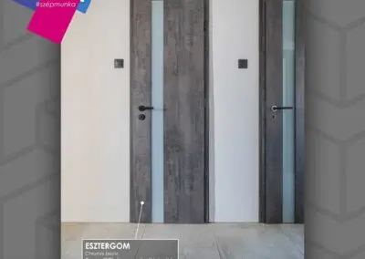 Esztergom Basic CPL üveges beltéri ajtó chromix bronz színben, Budapest