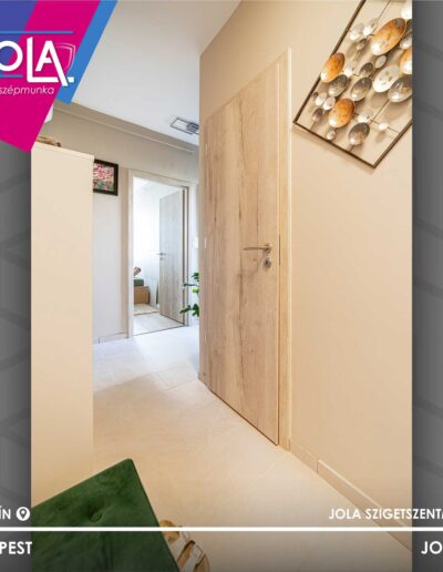 Basic CPL beltéri ajtó Kisbér fehér tölgy, toló kivitel, Budapest, JOLA.