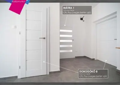 CPL Plus beltéri ajtók Tótvázsonyban: Mátra üveges és Dobogókő kulcslyuk nélküli.