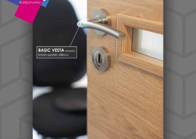 Balatonfüred beltéri ajtó, natúr Hickory, Basic CPL, Veszprém