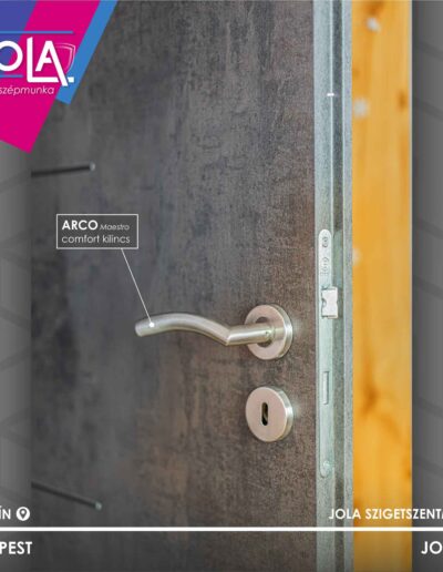 Basic CPL Dorog ajtó fémintarziával, Budapesten.