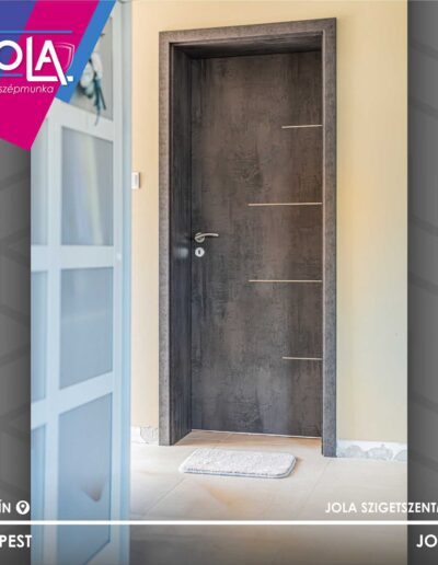 Basic CPL Dorog beltéri ajtó egyedi mintával, budapesti beépítés.