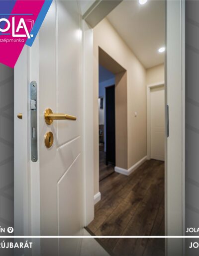 Festett MDF Sárvár beltéri ajtó matt fehér színben Győrújbaráton