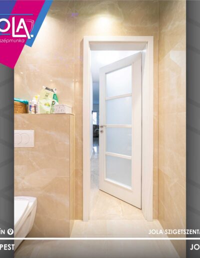 Basic CPL Dunaújváros beltéri ajtó üvegezéssel, budapesti otthonban