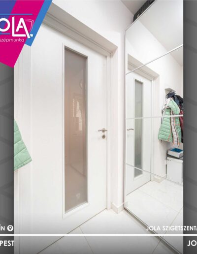 Basic CPL fehér ajtók üvegezéssel Budapesten szigetszentmiklósi munkával