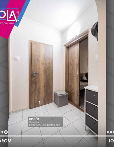 Basic CPL Kisbér beltéri ajtók ónos tölgy színben, tolóajtóval, Komáromban
