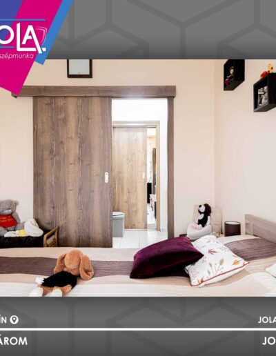 Basic CPL Kisbér tolóajtó ónos tölgy színben, komáromi beépítés, JOLA.hu