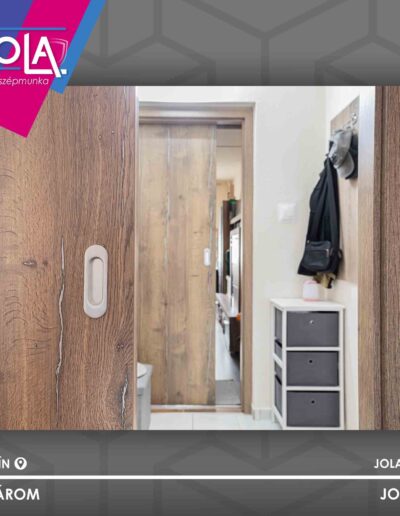 Basic CPL Kisbér beltéri ajtó ónos tölgy toló kivitelben, Komáromban beépítve