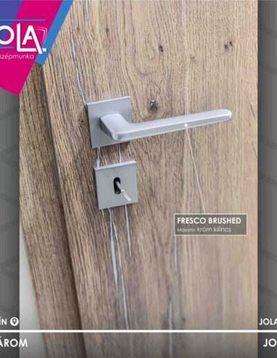 Basic CPL Kisbér beltéri ajtó ónos tölgy színben, Maestro króm kilinccel, Komárom