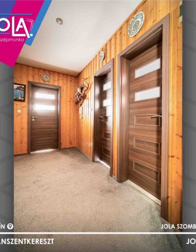 Basic CPL Arad beltéri ajtók dohányzó színben, üveges panellel Táplánszentkereszten