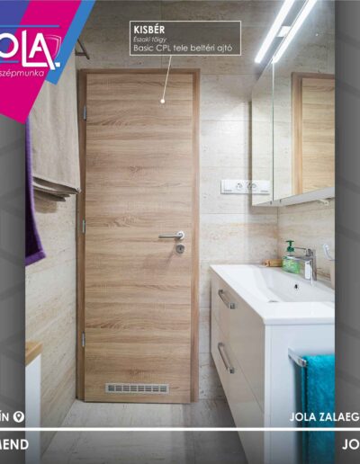 Basic CPL beltéri ajtó szellőzővel Körmenden, északi tölgy mintával