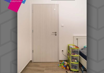 Kisbér Basic CPL beltéri ajtó, fineline fehér, minimalista stílusban, Sokorópátka.