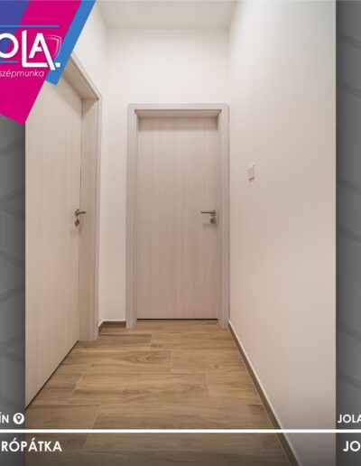 Kisbér és Kecskemét Basic CPL beltéri ajtók fineline fehér minimalista stílusban, Sokorópátka.