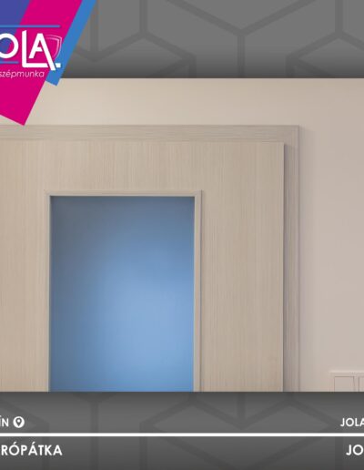 Kisbér Basic CPL ajtó és Tema kilincs, fineline fehér, minimalista stílus, Sokorópátka