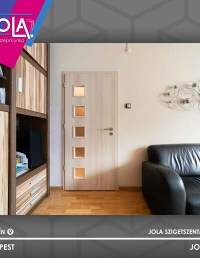 Basic CPL beltéri ajtó fehér akác Komló típus üvegezett betétekkel Budapesten