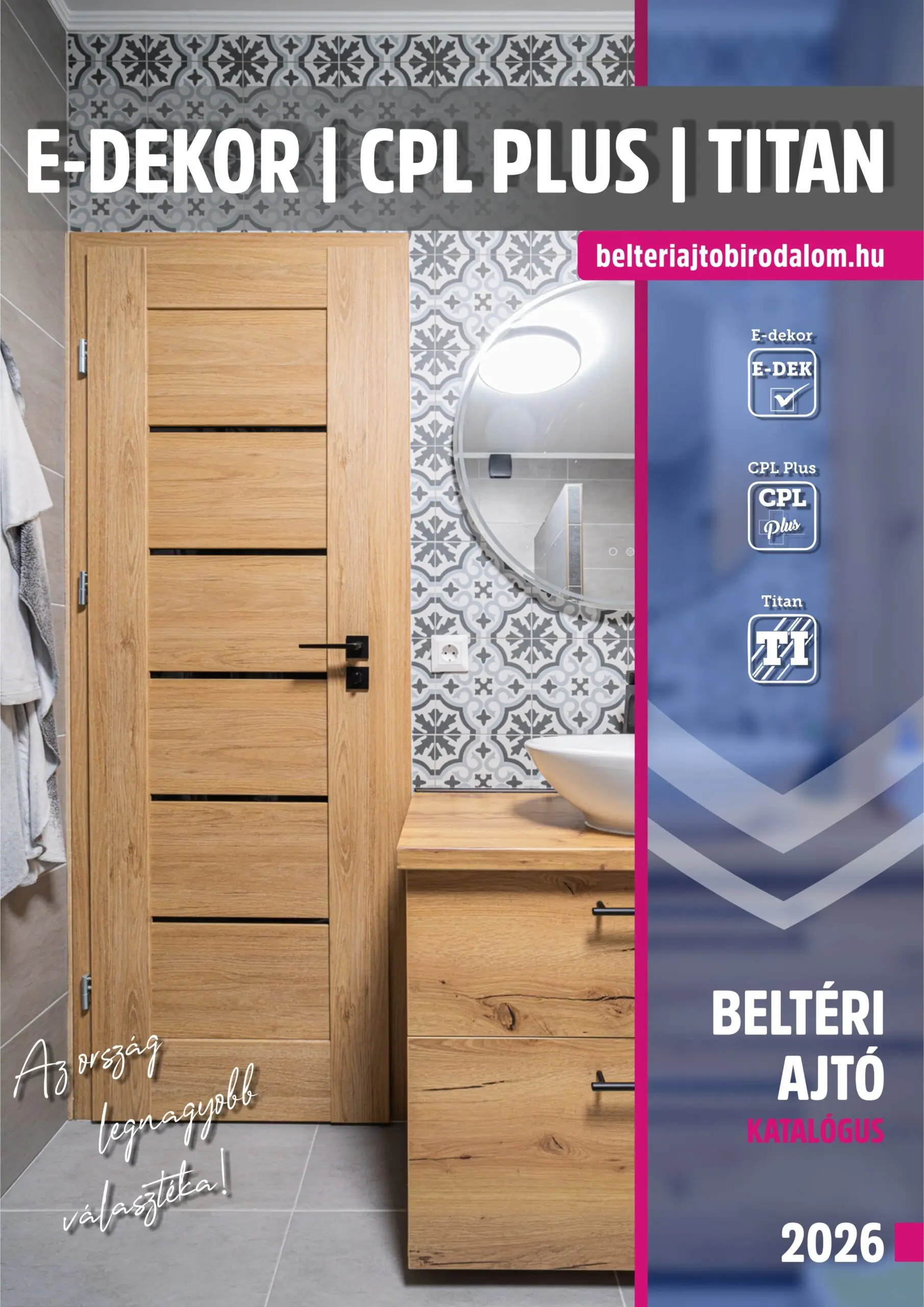 JOLA Cpl plus, Titán és E-dekor beltéri ajtó katalógus