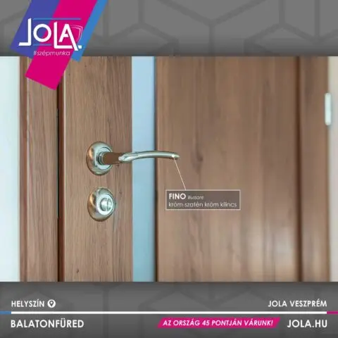 E-dekor Tolna beltéri ajtók közép tölgy színben, króm-szatén kilinccsel, Balatonfüreden telepítve
