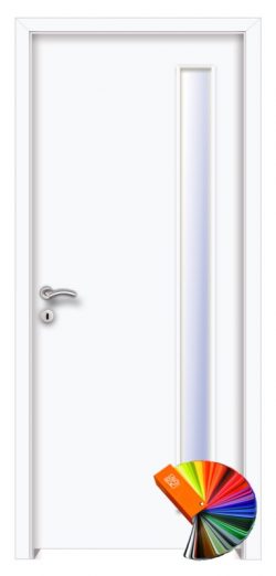 Budaörs üveges festett MDF beltéri ajtó fehér