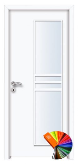 Kazincbarcika üveges festett MDF beltéri ajtó fehér